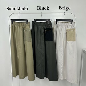 【2025新作】★2WAY配色スカートパンツ