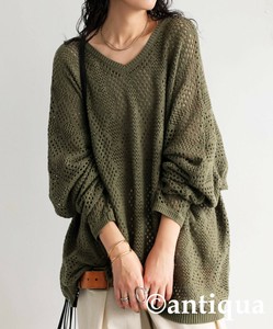 [antiqua] Sweater/Knitwear Dolman Sleeve Ladies fashion Openwork
