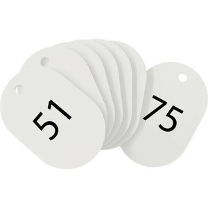 オープン工業 スチロール番号札 小 51〜75 白 BF-72-WH