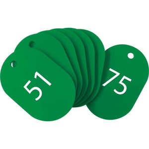 オープン工業 スチロール番号札 小 51〜75 緑 BF-72-GN