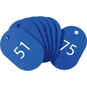 オープン工業 スチロール番号札 小 51〜75 青 BF-72-BU