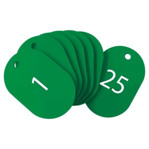 オープン工業 スチロール番号札 小 1〜25 緑 BF-70-GN