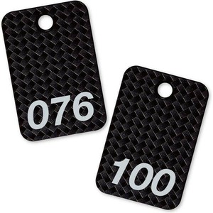オープン工業 スチロール番号札 76〜100 黒 BF-83-BK