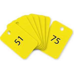 オープン工業 スチロール番号札 51〜75 黄 BF-56-YE