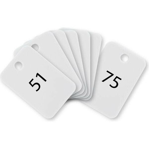 オープン工業 スチロール番号札 51〜75 白 BF-56-WH
