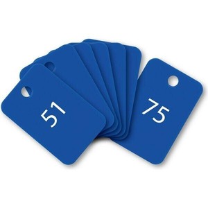 オープン工業 スチロール番号札 51〜75 青 BF-56-BU