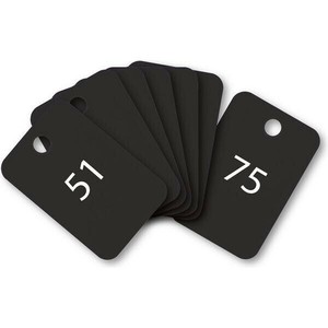 オープン工業 スチロール番号札 51〜75 黒 BF-56-BK