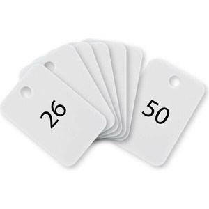 オープン工業 スチロール番号札 26〜50 白 BF-55-WH
