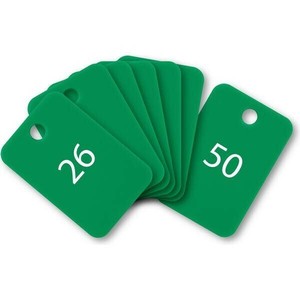 オープン工業 スチロール番号札 26〜50 緑 BF-55-GN