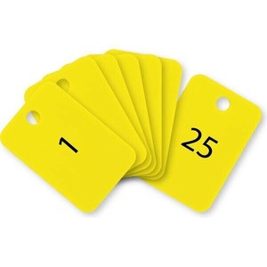 オープン工業 スチロール番号札 1〜25 黄 BF-54-YE
