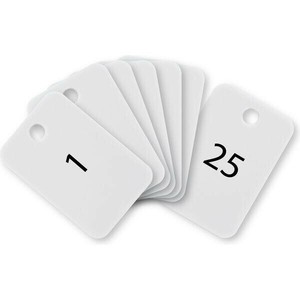 オープン工業 スチロール番号札 1〜25 白 BF-54-WH