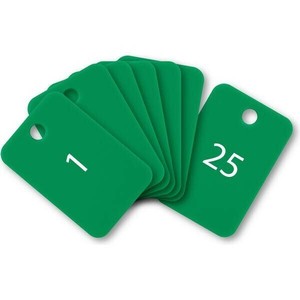 オープン工業 スチロール番号札 1〜25 緑 BF-54-GN