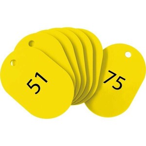 オープン工業 スチロール番号札 大 51〜75 黄 BF-52-YE