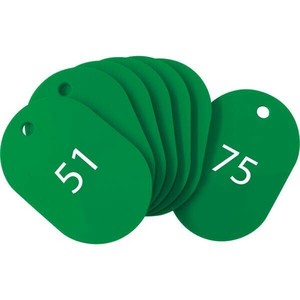 オープン工業 スチロール番号札 大 51〜75 緑 BF-52-GN