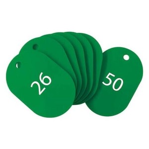 オープン工業 スチロール番号札 大 26〜50 緑 BF-51-GN