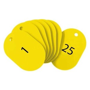 オープン工業 スチロール番号札 大 1〜25 黄 BF-50-YE