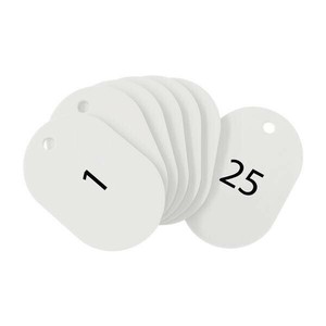 オープン工業 スチロール番号札 大 1〜25 白 BF-50-WH