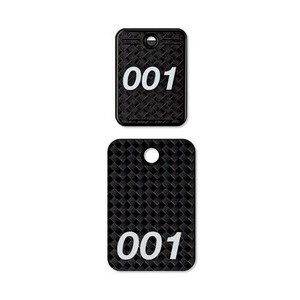 オープン工業 クロークチケット 001〜020 黒 BF-160-BK