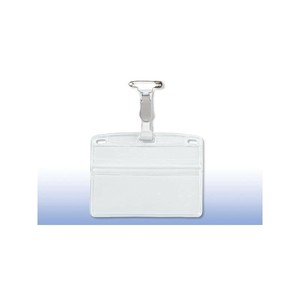 オープン工業 タッグ名札 プラクリ ヨコ名刺10枚 灰 NT-2-GY