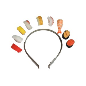 日本職人が作る 食品サンプル カチューシャ ミニ寿司9貫セット IP-389