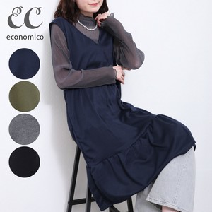 25SS　裾ギャザー入りノースリーブワンピース　2025新作　Economico
