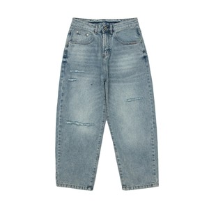 PULI STUDIO 新品 ダメージデザインのシャボン洗いジーンズ 薄ブルー S-XXL PL661