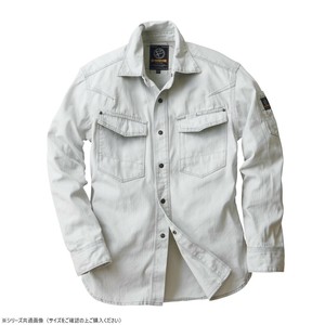 イーブンリバー フィッシャーストライプシャツ シルバー(55) サイズ:3L US-1106