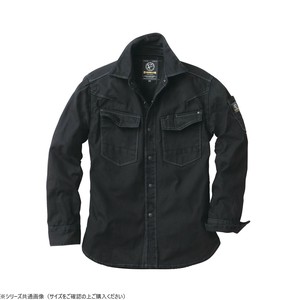 イーブンリバー フィッシャーストライプシャツ ブラック(05) サイズ:LL US-1106
