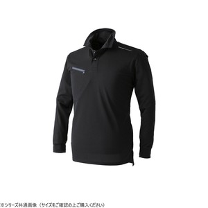イーブンリバー ドライシールポロシャツ(長袖) ブラック(05) サイズ:M NX406