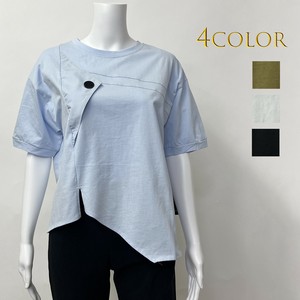 T-shirt Design Asymmetrical Cut-and-sew [S/S NEW]
