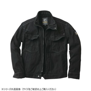 イーブンリバー フィッシャーストライプブルゾン ブラック(05) サイズ:5L US-1107