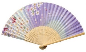 Japanese Fan Silk Flower Ladies fashion Folding Fan 21cm