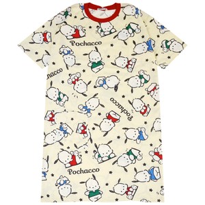T-shirt Patterned Ladies fashion T-Shirt Sanrio Characters Pochacco Short Sleeve