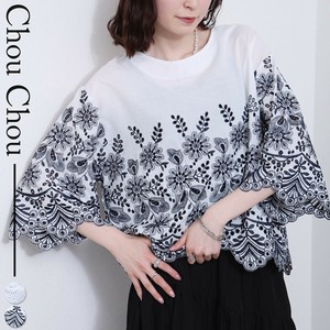 レース　カットワーク　刺繍ブラウス デザイン2025人気  chouchou東京