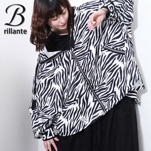 ゼブラ柄フード付き ジップジャケット ドルマンコートアウター羽織 2025ss春夏BRILLANTE東京（196714）