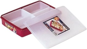 花御膳 保存容器 No.4 レッド サンコープラスチック