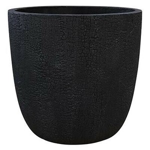グリーンポット 植木鉢 バーウッド ラウンド ブラック 40cm GA-2843BK
