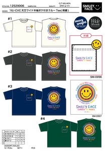 T 恤/上衣 口袋 刺绣 短袖 宽版T恤 Smile