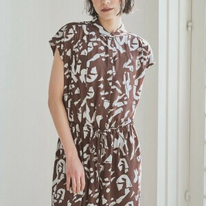 Jumpsuit/Romper Geometric Pattern French Sleeve