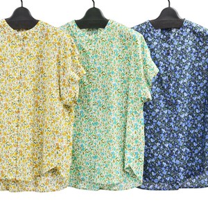 Button Shirt/Blouse Floral Pattern Made in Japan