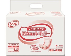 業務用 パッドタイプ 男女兼用レギュラー 17357→18092 30枚 206332 T0329