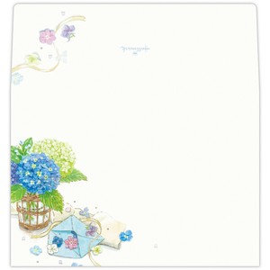 アジサイの便り【初夏柄レターパッド用封筒｜1柄4枚】