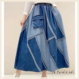 Skirt Design Flare Denim Skirt Front Pocket