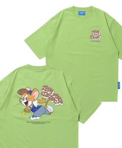 TJ B-BOY BACK PT S/S TEE / トムとジェリー Tシャツ 半袖 クルーネック ワンポイント