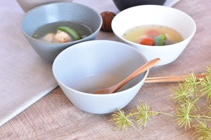 cuisine グレーマット小丼 灰系 洋食器 丸型ボール 日本製 美濃焼 おしゃれ モダン