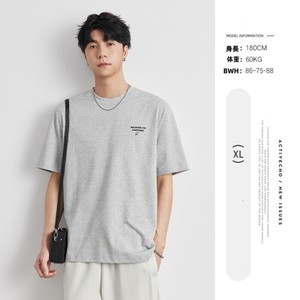 P21180 Tシャツ メンズ 男 2025春夏新作 トップス  半袖 字母 カジュアル 韓国風 レトロ