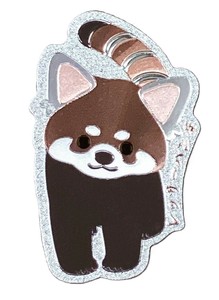 【ホイルダイカットマグネット】レッサーパンダ(正面)