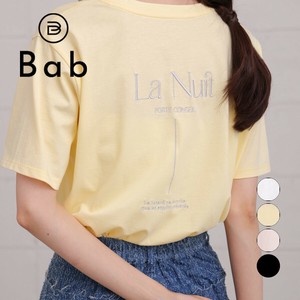【2025新作】バックロゴ刺繍Tシャツ◇背面の立体的な柔らかい色味の刺繍使いがアクセント
