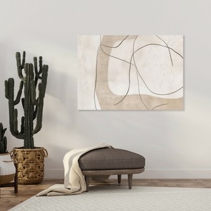 キャンバスアートパネル 【 Japandi beige abstract 010 】北欧　ジャパンディ　インテリアアート 抽象画