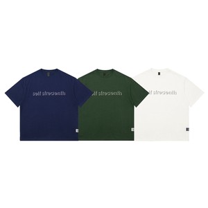 PULI STUDIO 新作高品質素材 100%コットンプリントTシャツ　ホワイトネイビーアーミーグリーンS-XXLPL767